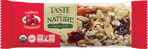 Μπάρα ξηρών καρπών με Κράνμπερις