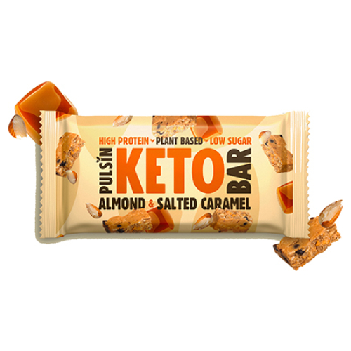 Μπάρα πρωτεΐνης KETO με κέικ Σοκολάτας , Αμύγδαλα, Φιστίκια και Αλατισμένη Καραμέλα