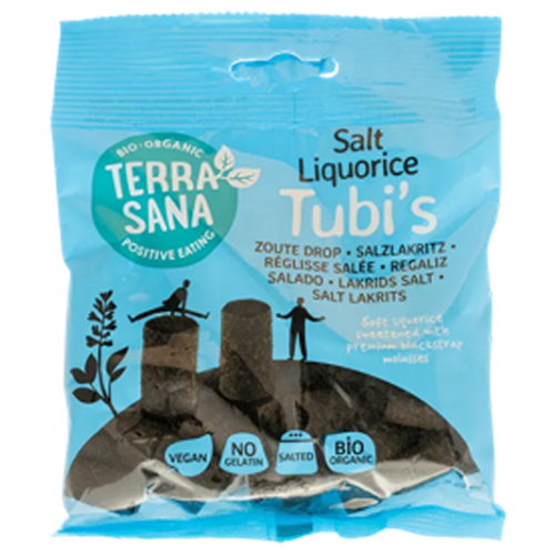 Τραγανά αλμυρά κομμάτια γλυκόριζας