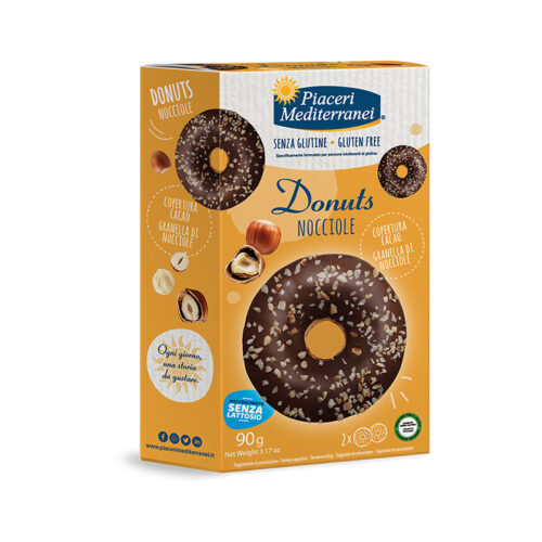 Donuts με επικάλυψη Κακάο και Φουντουκιά χωρίς λακτόζη