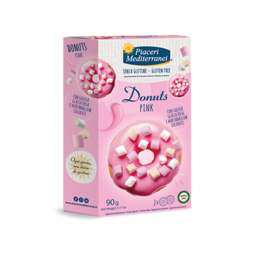 Donuts με επικάλυζη Ροζ Γλάσο και Marshmellows