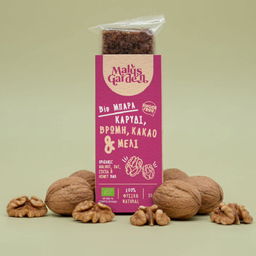 Μπάρα Καρυδιού με Βρώμη, Κακάο & Μέλι