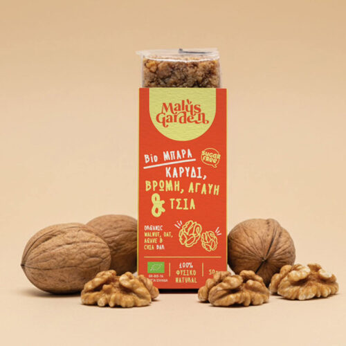 Μπάρα Καρυδιού με Βρώμη, Τσία & Αγαύη